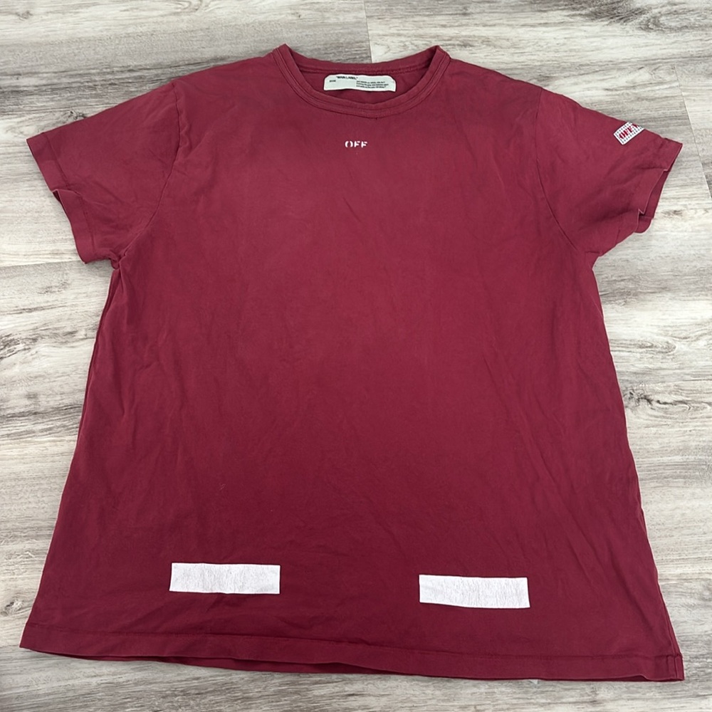 Off White Arrows Tee - Burgundy - Picture 3 of 4